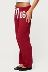 Edikted Petite 06 Sweatpants In Burgundy, Women's At Urban Outfitters In Red
