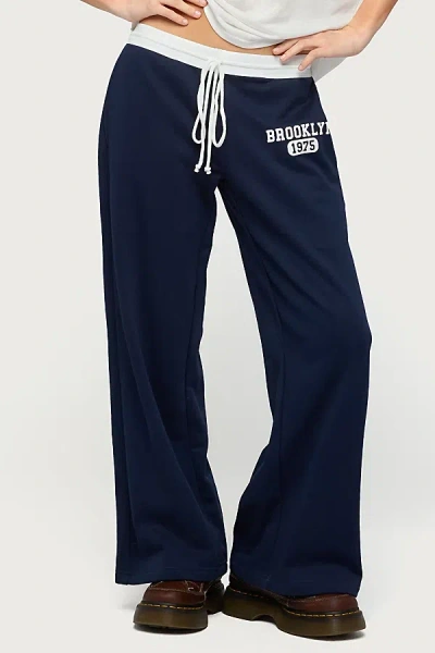 Edikted Petite Brookie Sweatpants In Navy, Women's At Urban Outfitters In Multi