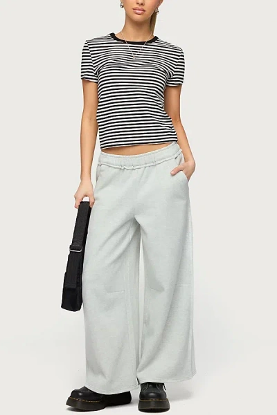 Edikted Petite Kori Oversized Sweatpants In Gray/melange, Women's At Urban Outfitters In Blue