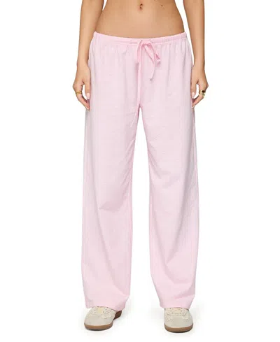 EDIKTED PETITE OLIVIA STRIPED LOOSE FIT PANTS