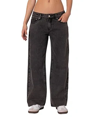 EDIKTED PETITE RAELYNN WASHED LOW RISE JEANS