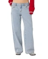 Edikted Raelynn Washed Low Rise Jeans In Light Blue