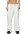 Edikted Petite Wide Leg Cargo Sweatpants In White