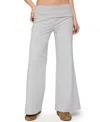 Edikted Wide Leg Fold Over Pants In Gray