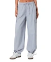 Edikted Phoenix Linen Blend Cargo Pants In Gray
