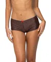 Edikted Pinstripe Boyshorts Bikini Bottoms