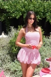 Edikted Pinstripe Bubble Hem Halter Minidress In Pink