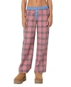 Edikted Plaid & Stripe Pants In Pink
