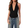 Edikted Deep V Backless Bodysuit In Black