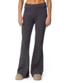 Edikted Plush Flared Pants In Purple