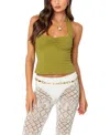 Edikted Poet Cinched Halter Top In Green