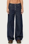 Edikted Polley Low Rise Wide Leg Jeans In Multi