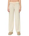 Edikted Posy Ruffle Pointelle Pants In Neutral
