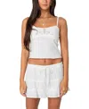 Edikted Prairie Floral Embroidered Camisole In White