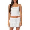Edikted Prairie Floral Embroidered Camisole In White