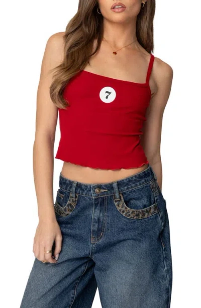 Edikted Precious 7 Crop Camisole In Red