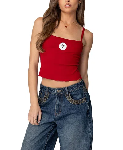 Edikted Precious 7 Tank Top In Red