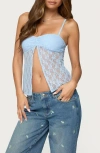 Edikted Priya Split Front Sheer Lace Camisole