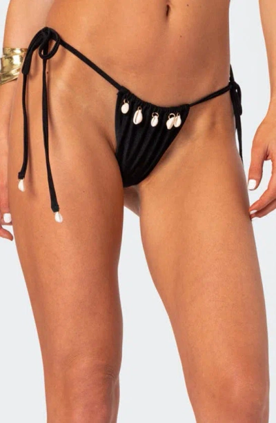 EDIKTED PUKA CHARM SIDE TIE BIKINI BOTTOMS