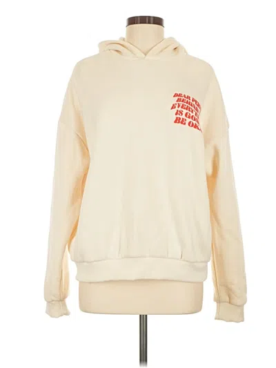 Pre-owned Edikted Pullover Hoodie In Ivory