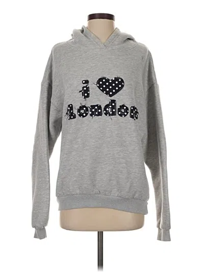 Pre-owned Edikted Pullover Hoodie In Silver