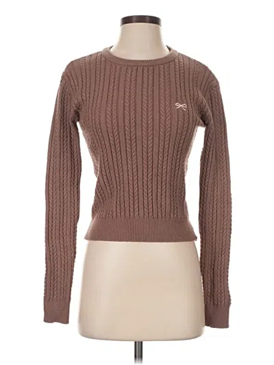 Pre-owned Edikted Pullover Sweater In Brown