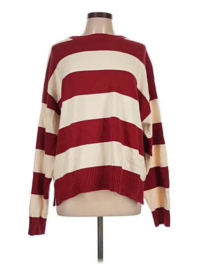 Pre-owned Edikted Pullover Sweater In Burgundy