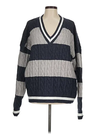 Pre-owned Edikted Pullover Sweater In Gray