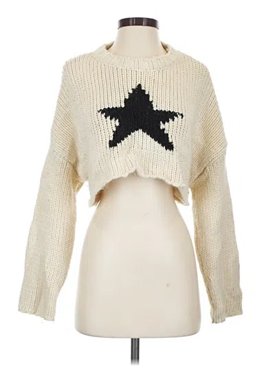 Pre-owned Edikted Pullover Sweater In Ivory