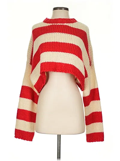 Pre-owned Edikted Pullover Sweater In Red
