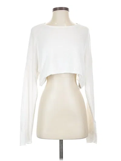 Pre-owned Edikted Pullover Sweater In White