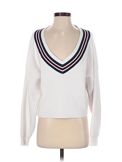 Pre-owned Edikted Pullover Sweater In White