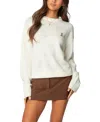 Edikted Puppy Love Embroidered Sweater In White
