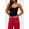 Edikted Pyper Twisted Twist Front Camisole In Black