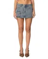 Edikted Quinlan Denim Cargo Mini Skirt In Blue