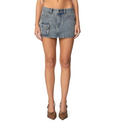 EDIKTED EDIKTED QUINLAN DENIM CARGO MINISKIRT
