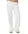 Edikted Quinn Straight Leg Sweatpants In White