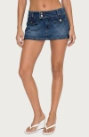 Edikted Rae Denim Miniskort In Blue