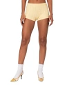 Edikted Raegan Cable Stitch Shorts In Yellow