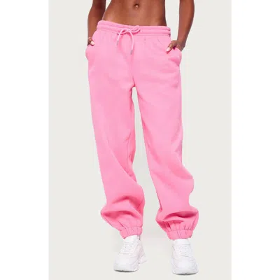 Edikted Raely Oversized Sweatpants In Pink