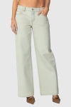 Edikted Raelynn Washed Wide Leg Jeans