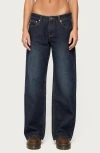 Edikted Raelynn Washed Low Rise Wide Leg Jeans