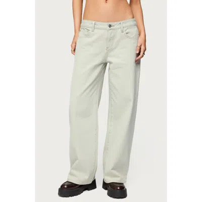 Edikted Raelynn Washed Low Rise Wide Leg Jeans In Multi