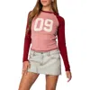 Edikted Raglan Crop T-shirt In Pink