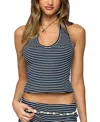 Edikted Reagan Striped Ribbed Halter Top