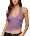 Edikted Rhett Asymmetric Hem Halter Top
