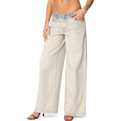 Edikted Rhiannon Light Rinse Washed Wide Leg Jeans