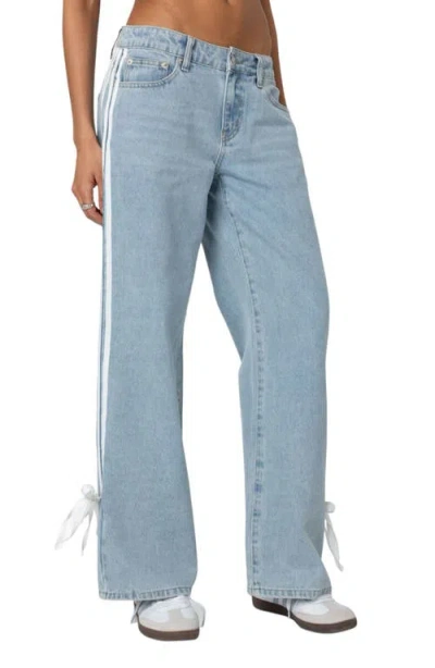 EDIKTED EDIKTED RIBBON STRIPE BAGGY LOW RISE JEANS
