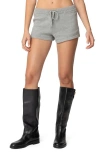 Edikted Riley Knit Shorts In Gray-melange
