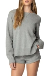 Edikted Riley Oversized Knit Sweater In Gray-melange